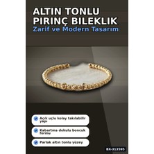 Hesc Bilişim Pirinç Ton Dorika Model Kadın Bileklik - Tekli Paket Takı Aksesuar BX-313595