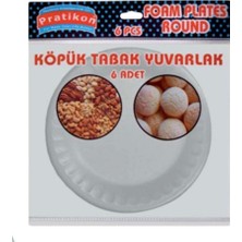 Royaleks 6'li Yuvarlak Köpük Tabak