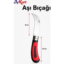 ByKurt Aşı Bıçağı Katlanabilir Ergonomik Saplı Bağ Bahçe Budama Bıçağı 21 cm