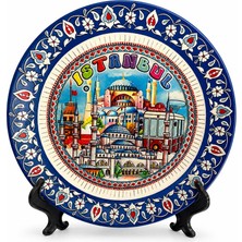 Kaufhier Istanbul Temalı Porselen Dekoratif Tabak 15 cm
