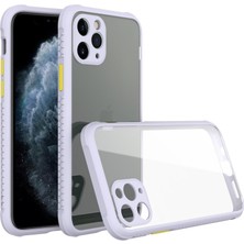 HemenGo BZS7896 iPhone 11 Pro Max Kılıf Miami Şeffaf Silikon - Lila HMNG8632