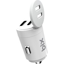 OEM Bix BX-CCP65CC 65W Çift Portlu Type-C Araç Şarj Aleti Apple iPhone & Android & Notebook Mini Araç Içi Şarj Cihazı