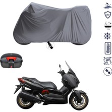 Teksin Yamaha X-Max 250 Abs Çantalı Motosiklet Branda Su Geçirmez Topcase Uyumlu Motor Branda