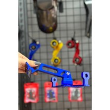 MX Aksesuar Motosiklet Katlanır Plakalık Cnc Plaka Demiri Sinyal Bağlantılı Mavi Renk (Led Yoktur)