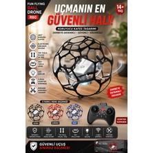 Newiba Fun Flying Ball Drone R60 360° Koruma Kafesli LED Işıklı Uzaktan Kumandalı Uçan Top Drone Oyuncak