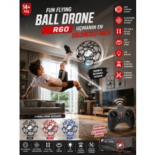 Newiba Fun Flying Ball Drone R60 360° Koruma Kafesli LED Işıklı Uzaktan Kumandalı Uçan Top Drone Oyuncak