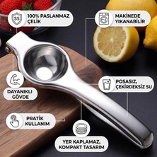 Belirtilmemiş Paslanmaz Çelik Manuel Limon Sıkacağı – Metal Narenciye ve Meyve Presi Kollu Narenciye Sıkacak