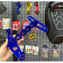 Krm Motorsiklet Unıversal Sabit Plakalık Demiri Dekoratif Mavi