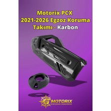 Motorix Pcx 2021-2026 Egzoz Koruma Takımı - Karbon