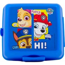 LilyMoon Erkek Çocuk Beslenme Kabı - Sevimli Kahraman Köpekler Desenli Mavi Lunch Box - Kilitli Kapaklı
