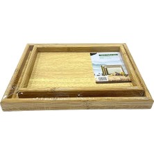 MiraLive Mdf Ahşap Tepsi 2'li