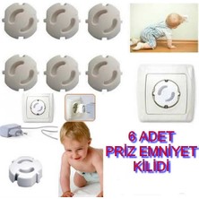 Belirtilmemiş 6'lı Bebek Çocuk Emniyet Kilidi Priz Kapağı | Elektrik Koruyucu ve Yalıtkan Priz Emniyeti Priz Kilidi