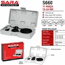 Sara S660 Buat Açma Panç Seti – 11 Parça, 19-64 mm