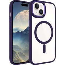 iPhone 15 Plus Kılıf Magsafe Şeffaf Arka Yüz Kamera Yükseltili Silikon Axaktif