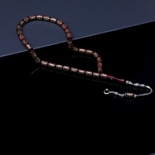 Tesbih Rüyası Kesme Model Gümüş Çakımlı Kuka Tesbih 6X10 mm