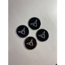 Mottomor Siyah Cupra Yapıştırma Jant Göbek Stickerı Oto