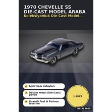Techora Sale 1:24 Metal Die-Cast 1970 Chevelle Ss Araba - Açılır Kapı Kaput Bagaj, Lisanslı 19 cm BX-313809