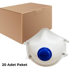 Labbakkal Toz Maskesi Ffp2 - Ventilli Filtreli Solunum Maskesi 20 Adet