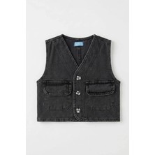 La'ciel Paris La Ciel Paris Çocuk Denim Yelek Antrasit