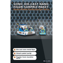 Techora Sale 4 cm Metal Die-Cast Mini Sonic Figur Koleksiyon Paketi Surpriz Nano Oyun BX-313802