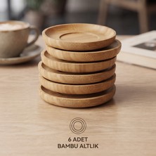 Ttt 12 Parça Çay Seti - Bambu Bardak Altığı - Çift Cidarlı Cam - 150 ml