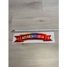 Mottomor Oto Allah Korusun Hologram Etiket Büyük Sticker Yapıştırma Araba Tır Kamyon Dolmuş
