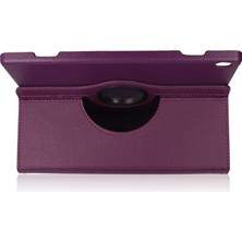 M10 X505F Kılıf 360 Tablet Deri Kılıf - Mürdüm