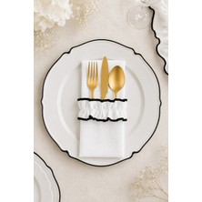 Kai Home Shine White 3 Bölmeli Çatal-Kaşık-Bıçak Kılıfı 6lı