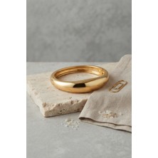 Karahanbey Gold Renk Pirinç Bombe Model Vintage Kelepçe Bilezik -