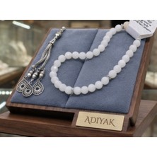Adiyak Hakiki Doğal Opal Taşı Tesbih - Metal Püsküllü 33'lü Erkek Tesbih