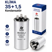Artico Klima Kondansatör Kapasitör 30+1,5 Uf 450 Vac -50/60 Hz