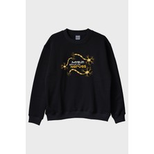 Lofux Myelin Sinirlerimi Bozuyor Siyah Bisiklet Yaka Sweatshirt