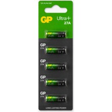 BURADABULDUN Gp Ultra 27A MN27 A27 12V Alkalin Kumanda Pili 5'li Paket - Garaj Kepenk Kumanda Pili