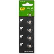 BURADABULDUN Gp Ultra+ 5 Adet 192 LR41 1.5V Alkalin Düğme Pil - Düğme Pil Seti Ateş Ölçer Pili