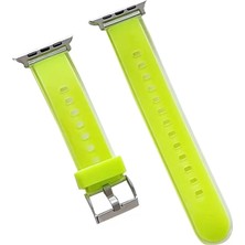 Movenchy Apple Watch 38MM Jelly Silikon Kordon - Yeşil
