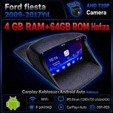 SBAID Conio Ford fiesta 2009-2017 Yıl uyumlu 4GB Ram 64GB Rom Hafıza Android Kablosuz Carplay Navigasyon Multimedya 9 Inç Ekran Hediye görüş kamerası Hediye Çerçevesi 4+64