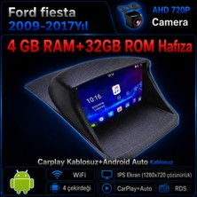 SBAID Conio Ford fiesta 2009-2017 Yıl uyumlu 4GB Ram 32GB Rom Hafıza Android Kablosuz Carplay Navigasyon Multimedya 9 Inç Ekran Hediye görüş kamerası Hediye Çerçevesi 4+32