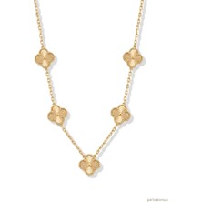 Parla Yonca Kolye Full-Gold Altın