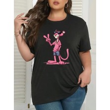 Demir Grup cc Baskılı Oversize Bisiklet Yaka T-shirt - Beyaz