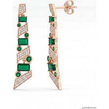 Parla 18K Altın Kaplama Zirkon Taşlı Küpe – Model Kp-05
