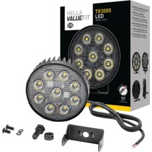 Hella Led-Çalışma Farı TR3000-12/24V - 3000LM - Montaj/vidalanmış - Hareketli Montaj Barı - Y