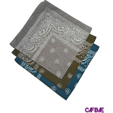 Cafbaf Klasik İnce Bandana 3lü Set