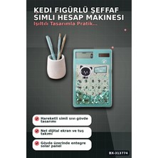 Hsc Bilişim Figürlü Şeffaf Simli Hesap Makinesi 1 Adet Dekoratif Ofis Okul Hediyelik BX-313774