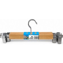 Hace Bazaar 3'li Ahşap Mandallı Etek Askısı 33 cm -Hcb