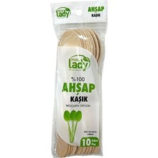 Hace Bazaar 10'li Lüks Ahşap Kaşık -Hcb