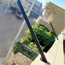 Park Trafik Siyah Çamaşır Askısı Balkon Sabit Kurutma Demiri, Dayanıklı ve Pratik Kullanım