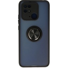 Marsilyan™- Xiaomi Poco C40 Kılıf Montreal Yüzüklü Silikon Kapak - Siyah