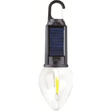 USB Şarjlı + Güneş Enerjili Bahçe Balkon Teras Kamp Karavan Aydınlatması Lambası Solar LED Ampul