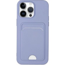 Marsilyan™- Apple Iphone 14 Pro Kılıf Kelvin Kartvizitli Silikon - Lila