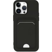 Marsilyan™- Apple Iphone 14 Pro Kılıf Kelvin Kartvizitli Silikon - Siyah